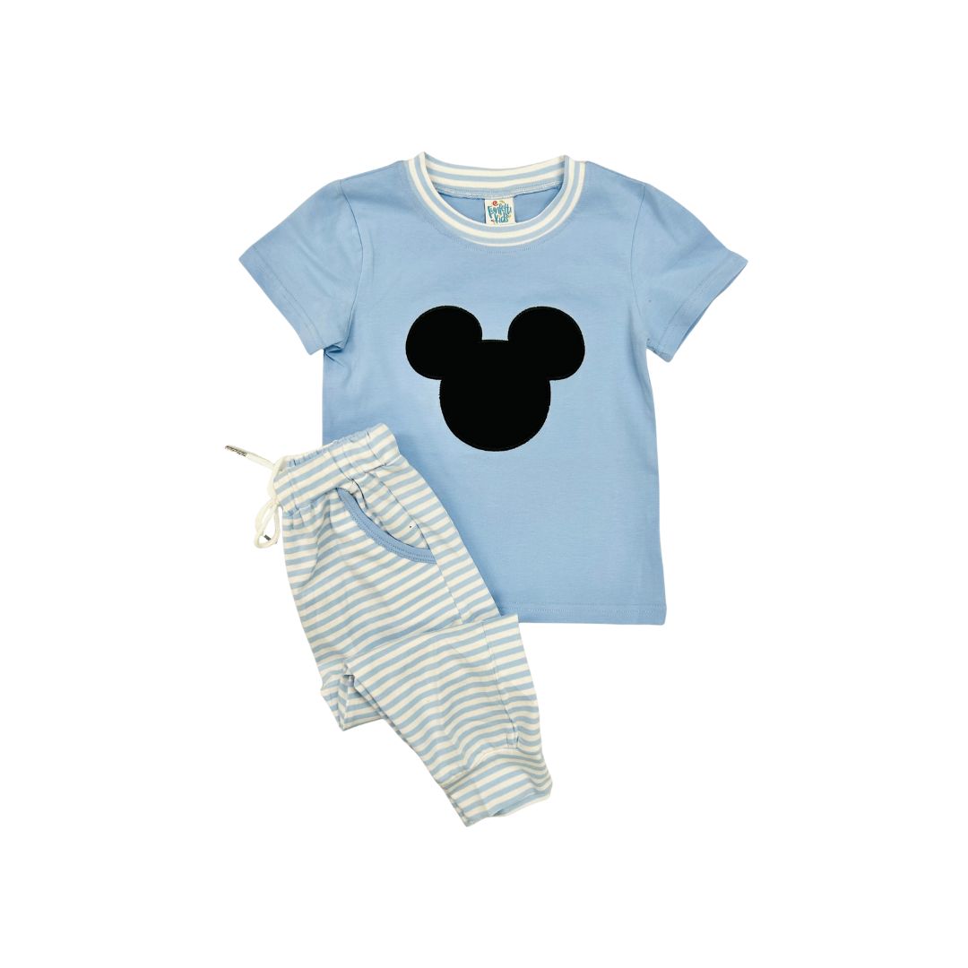 Funfetti Kids Blue Mouse Jogger Set