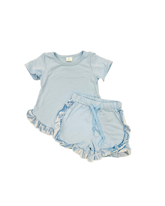 Blue Velour Trim  Set