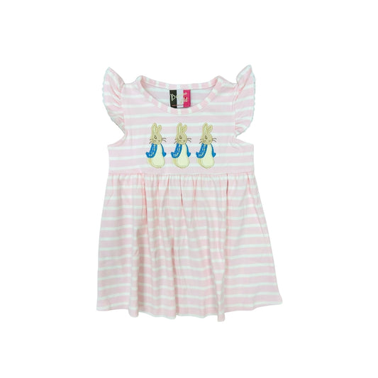 Banana Split Pink Stripe Peter Rabbit Dress