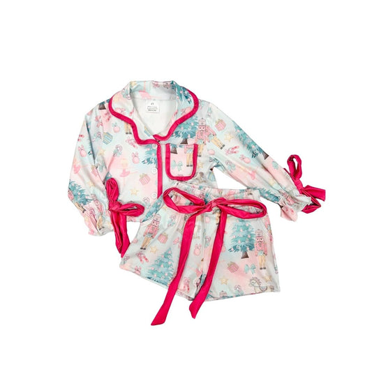 Pink Nutcracker Pajamas with Bows