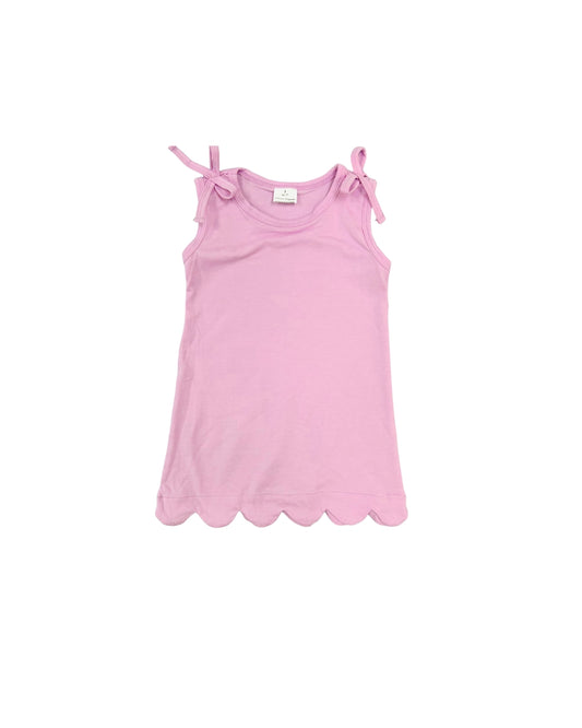 Lilac Bow Scallop Dress