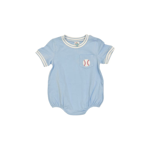 Funfetti Kids Blue Stripe Trim Baseball Bubble