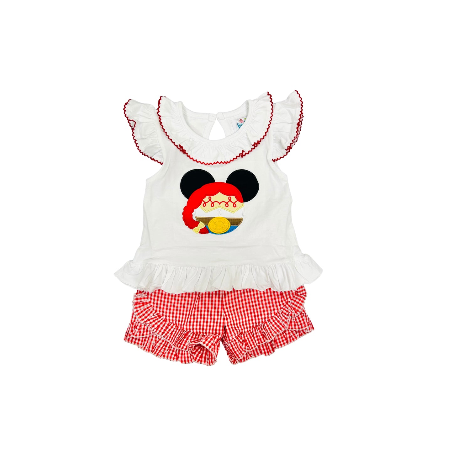 Funfetti Kids Girl Cowgirl Ruffle Short Set