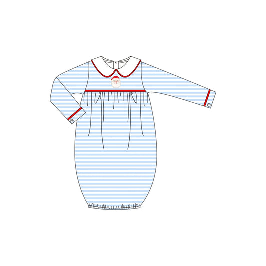 PRE ORDER - Funfetti Kids Blue Stripe Santa Gown