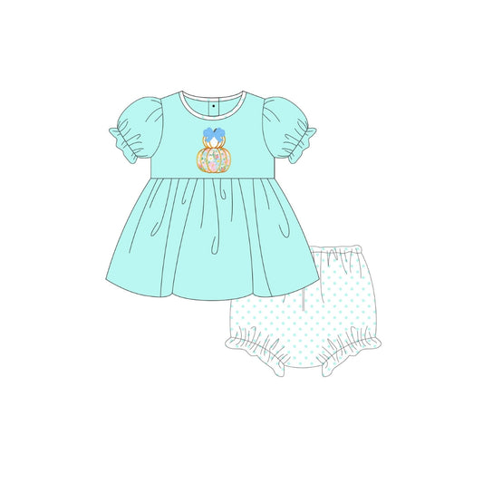 PRE ORDER - Funfetti Kids Floral Pumpkin Applique Bloomer Set