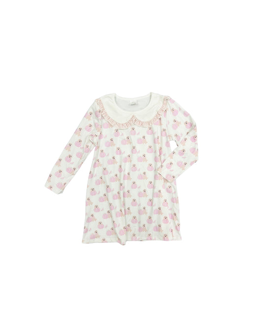 Puppy/Pumpkin Print Dress - 6/7