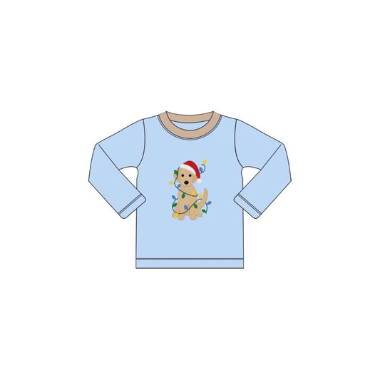 PRE ORDER - Funfetti Kids Christmas Lights/Puppy Applique Shirt