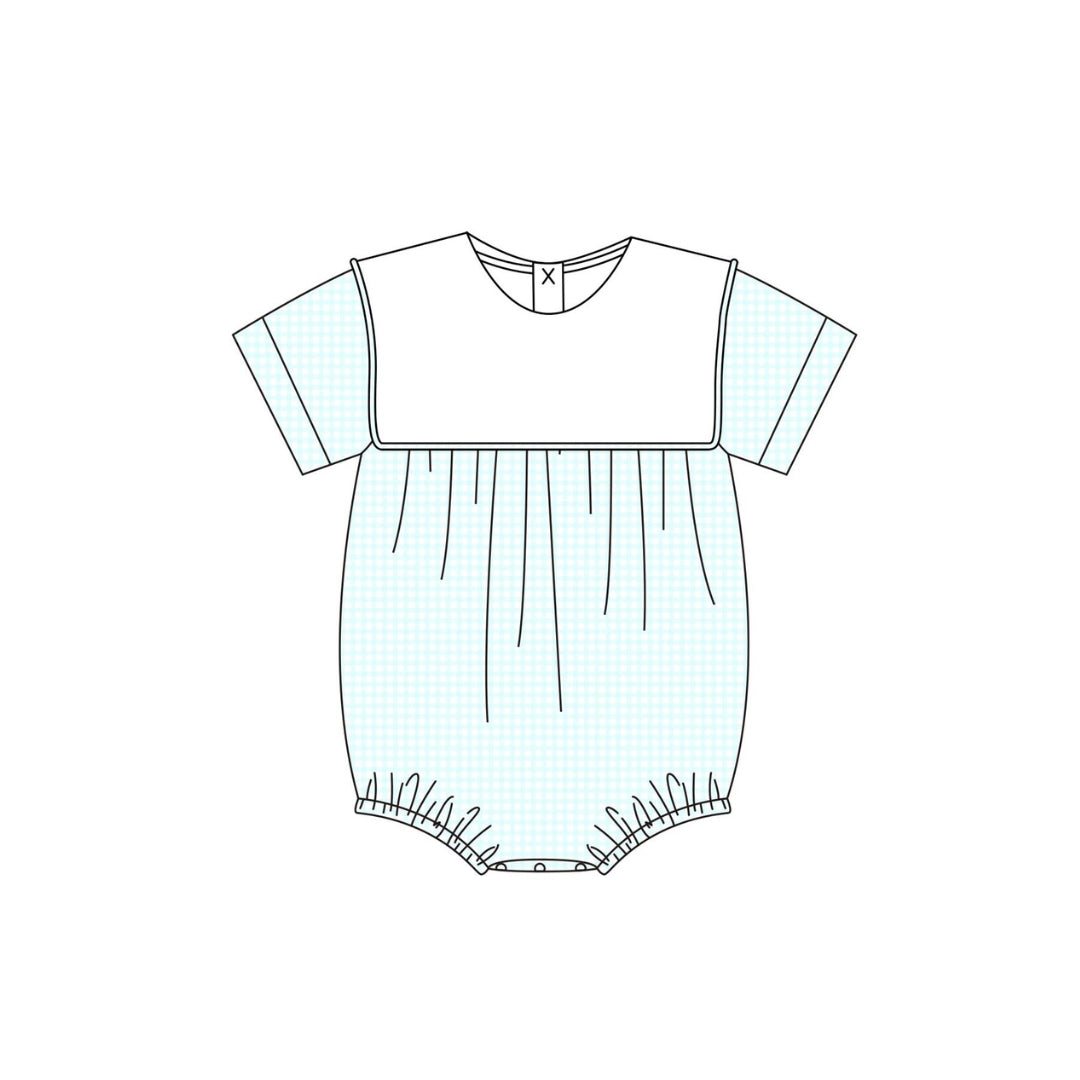 PRE ORDER - Funfetti Kids Seafoam Gingham Bubble