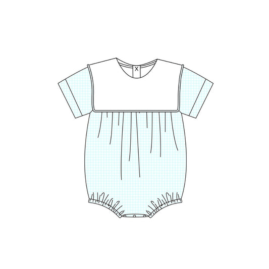 PRE ORDER - Funfetti Kids Seafoam Gingham Bubble