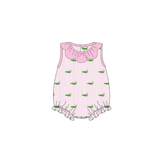 PRE ORDER - Funfetti KIds Seersucker/Alligator Ruffle Bubble