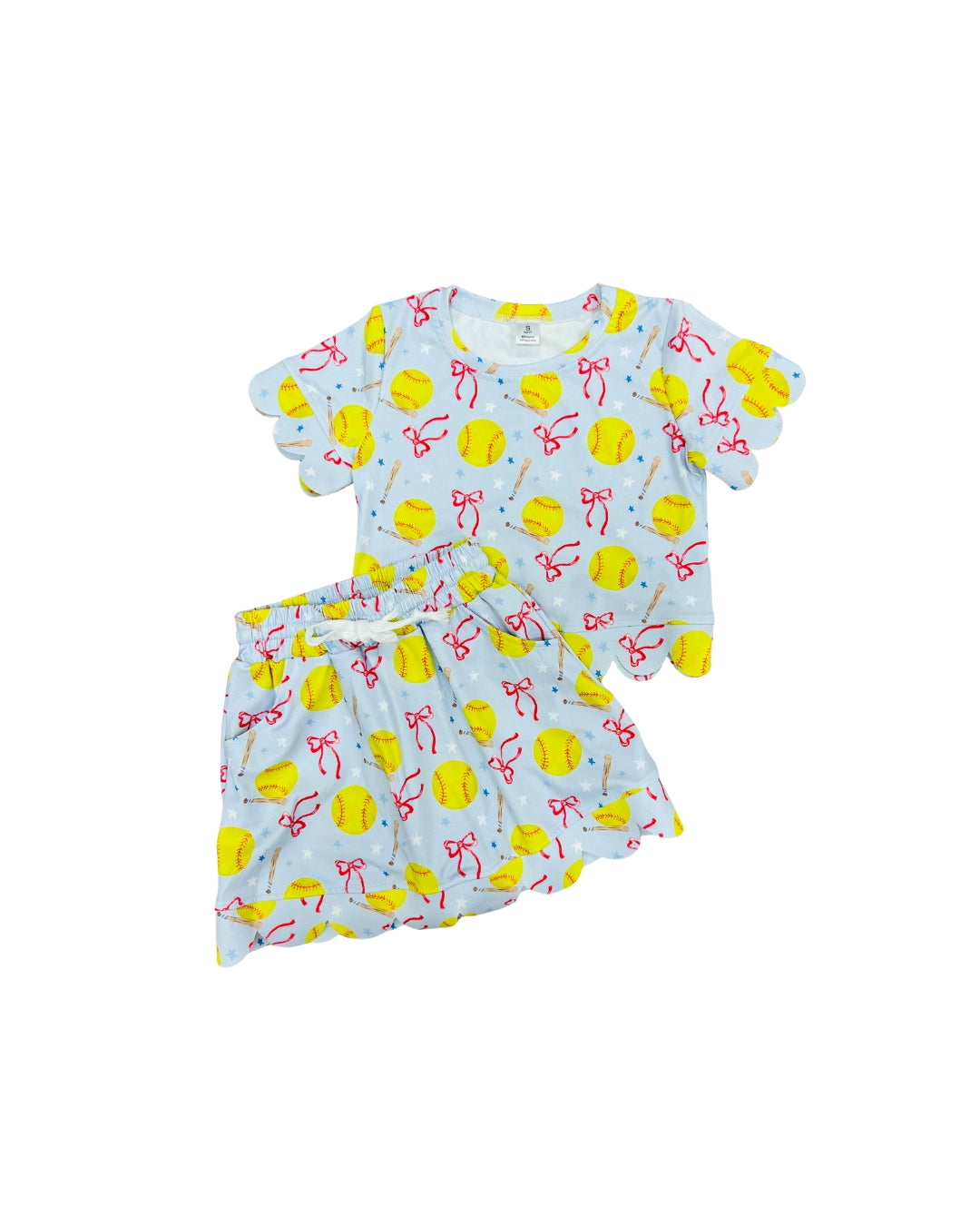 Softball/Bow Scallop Skort Set