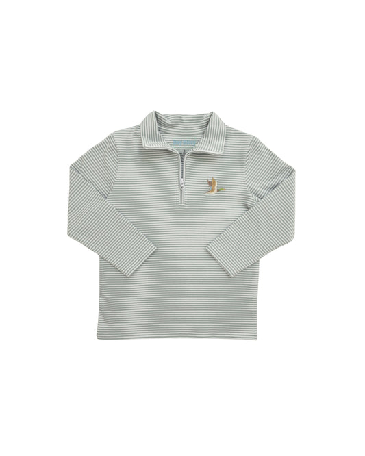 Itsy Bitsy Mallard Stripe Zip 3/4 Pullover
