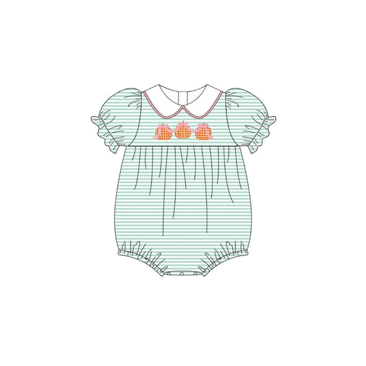 PRE ORDER - Funfetti Kids Sage Stripe Pumpkin/Bows Bubble