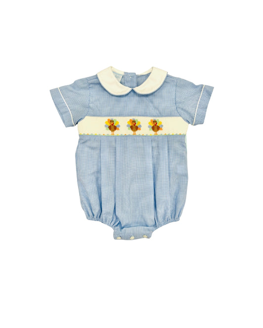 Petit Bebe Smocked Turkey Bubble