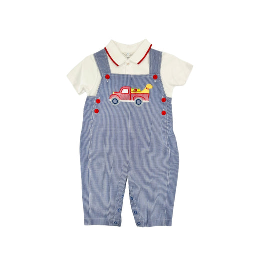 Petit Ami Truck/Lab Gingham Longall with Shirt