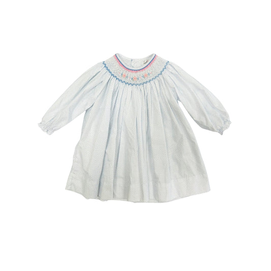 Petit Ami Smocked Blue Mini Dot Bloomer Set