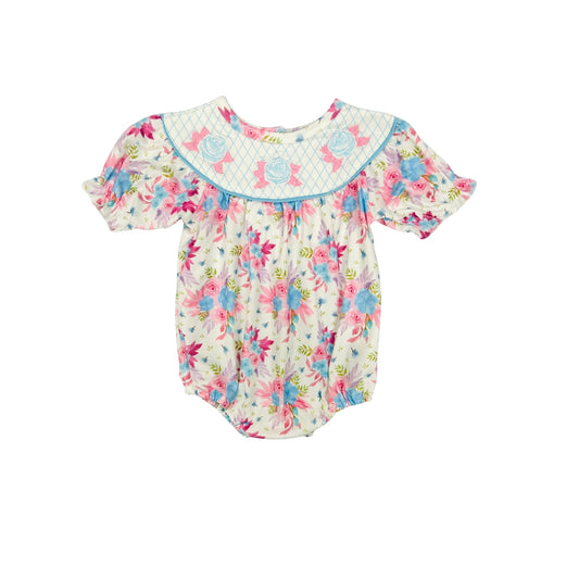 All Over Floral Bubble with Embroidered Flowers