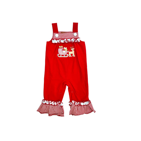 Millie Jay Iridescent Santa's Sleigh Ruffle Romper