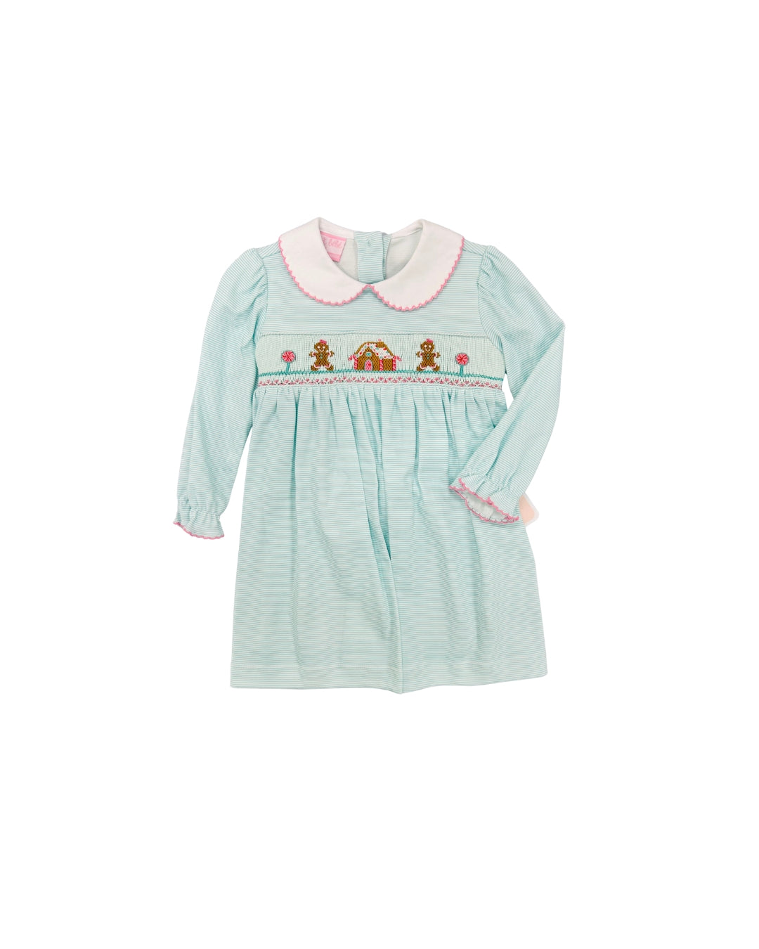 Petit Bebe Pima Hand Smocked GIngerbread Dress