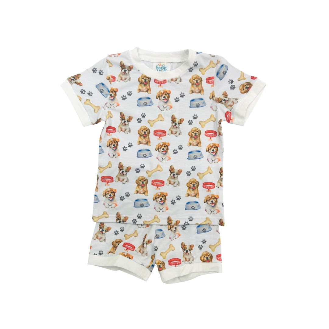 Funfetti Kids Puppy Lounge Short Set