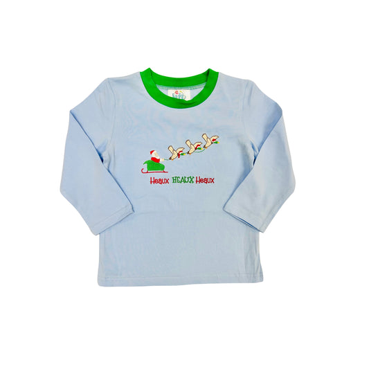 Funfetti Kids Boy Embroidered Heaux Heaux Heaux Long Sleeve Shirt