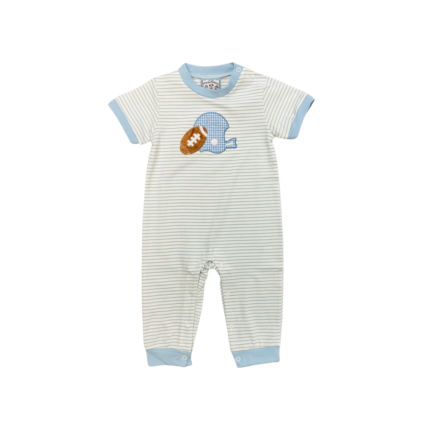 Three Sisters Boy Football/ Helmet Applique Romper