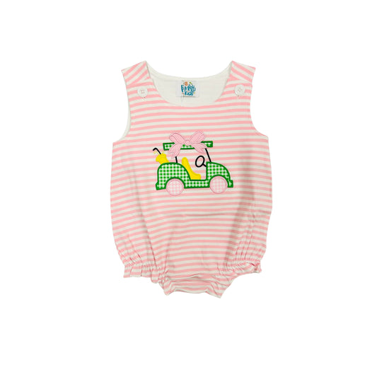 Funfetti Kids Girl Stripe/Checkered Golf Cart Bubble