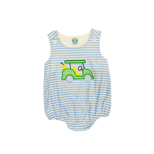 Funfetti Kids Boy Stripe/Checkered Golf Cart Bubble