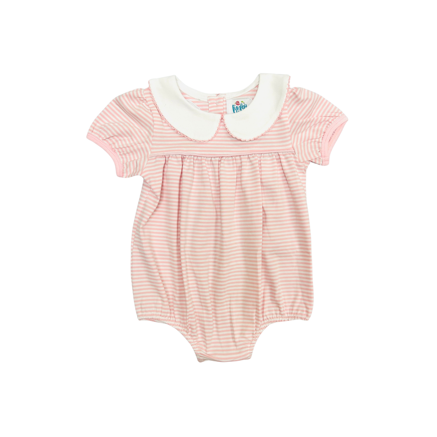 Funfetti Kids Pink Knit Stripe Bubble