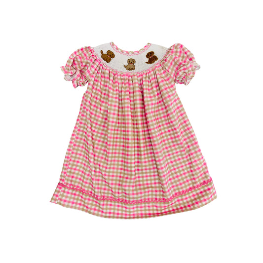 Elizabeth Ann Girl Smocked Puppy Dress