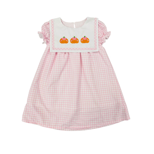 Funfetti Kids Girl Embroidered Pumpkin Dress