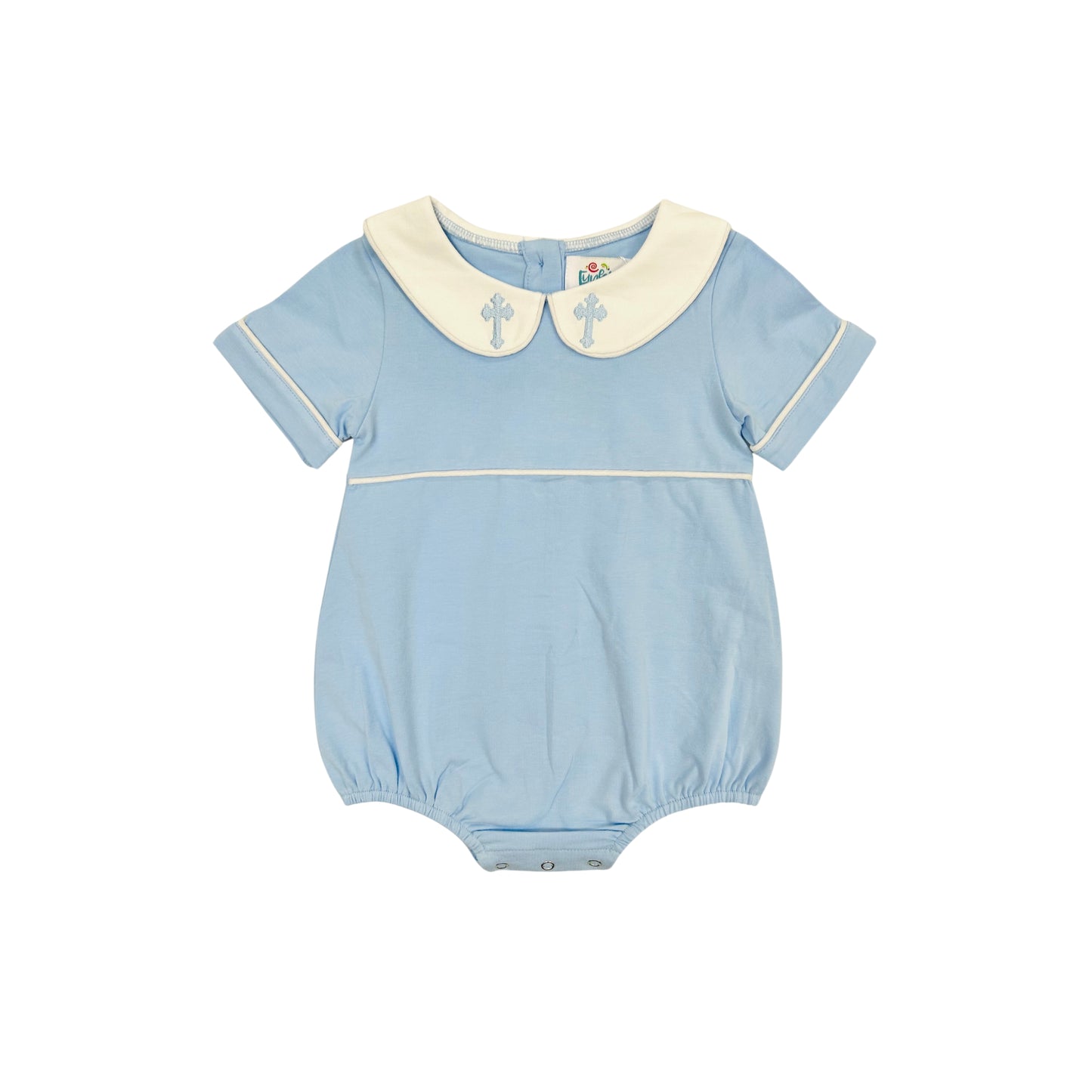 Funfetti Kids Embroidered Cross Collar Bubble