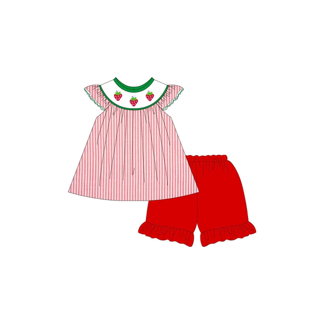 PRE ORDER - Funfetti Kids Girl Strawberry Short Set