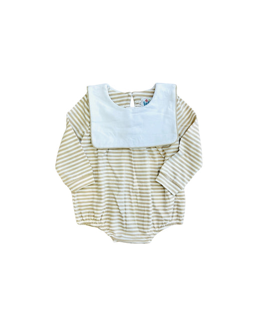 Funfetti Kids Tan Knit Stripe Bubble