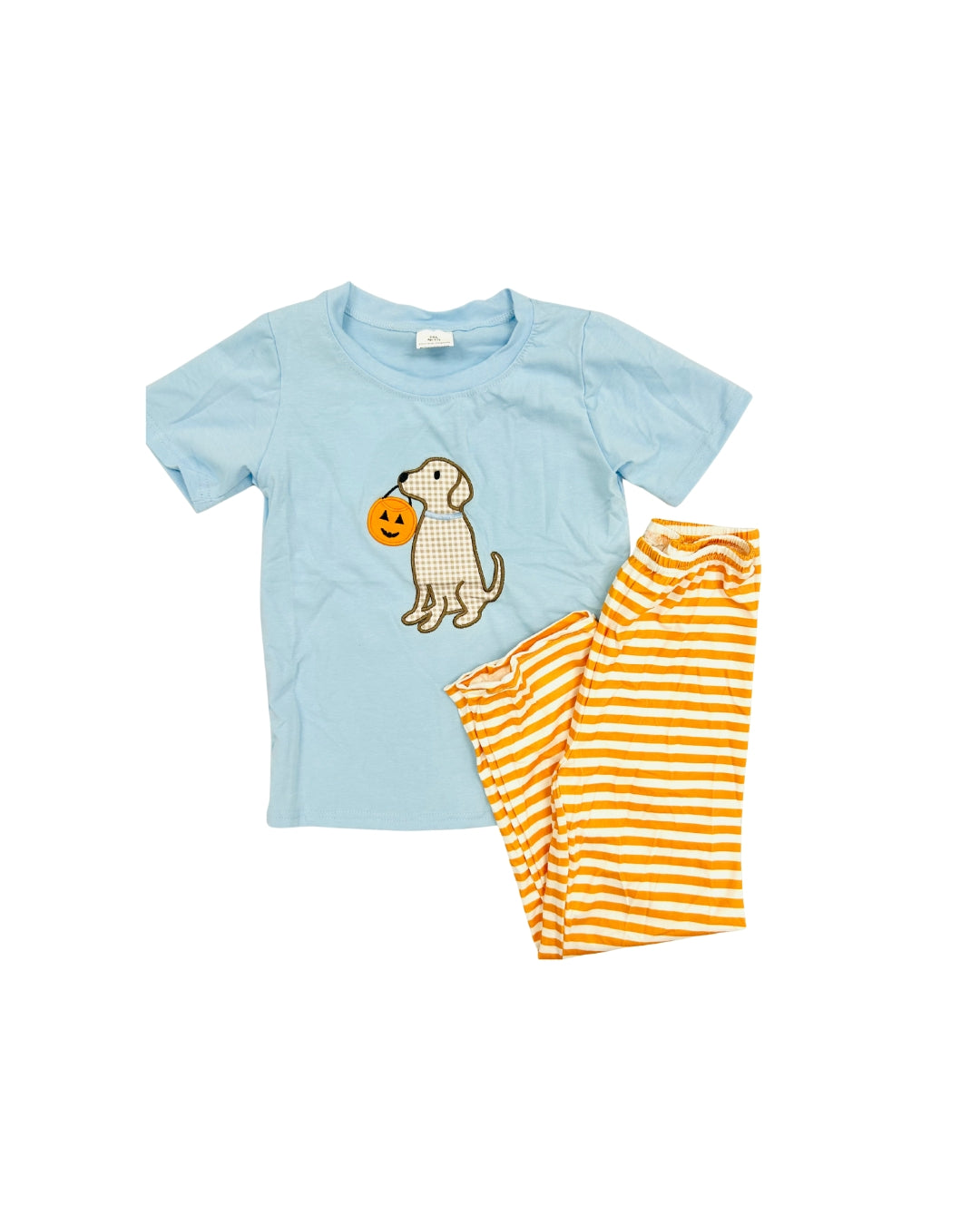 Gingham Puppy Trick or Treat Pant Set - 6/7