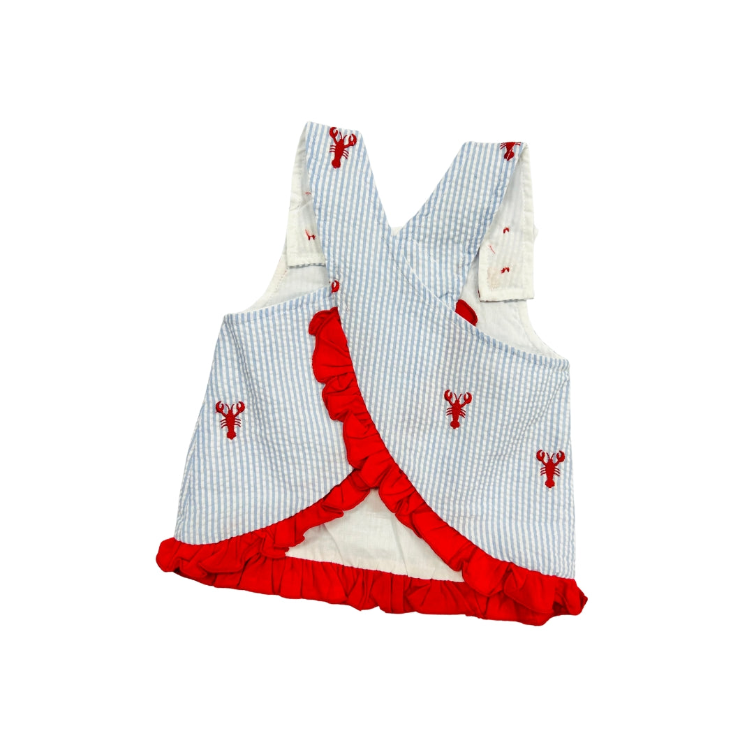 Funfetti Kids Seersucker Crawfish Bloomer Set