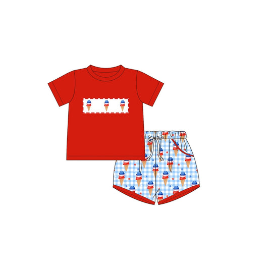 PRE ORDER - Funfetti Kids Patriotic Ice Cream Short Set