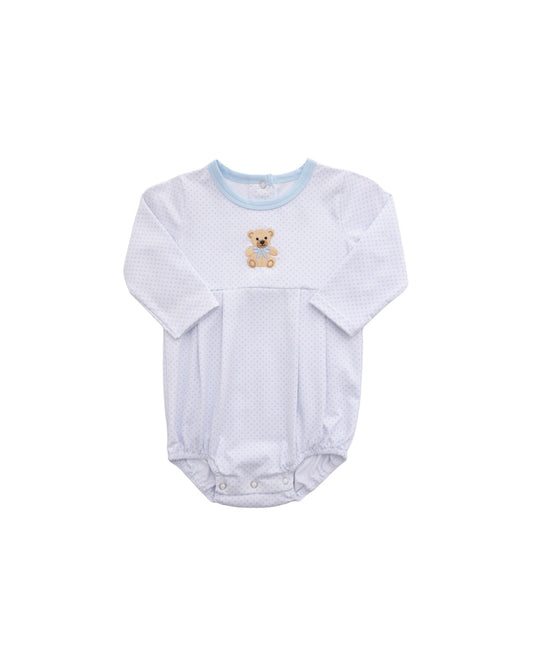 Itsy Bitsy Blue Knit Teddy Bear Bubble