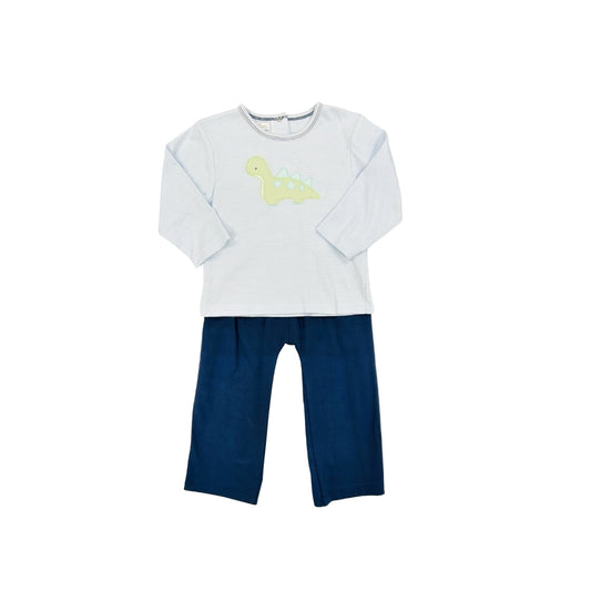 Petit Ami Navy Dino Pant Set