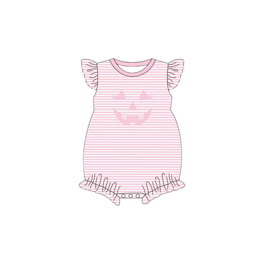 PRE ORDER - Funfetti Kids Pink Stripe Jack O Lantern Ruffle Bubble