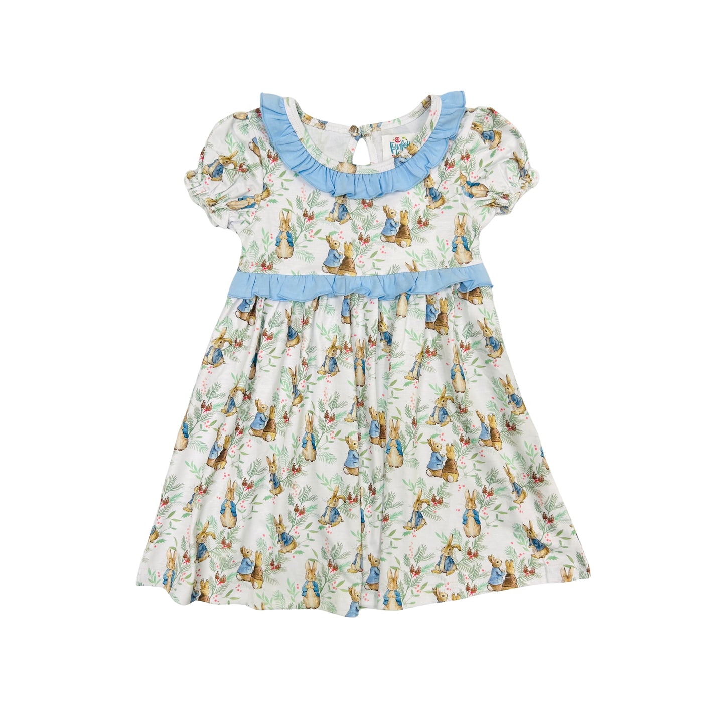 Funfetti Kids All Over Peter Rabbit Ruffle Dress