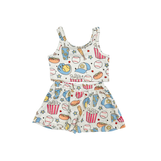 Baseball Snacks Active Skort Set