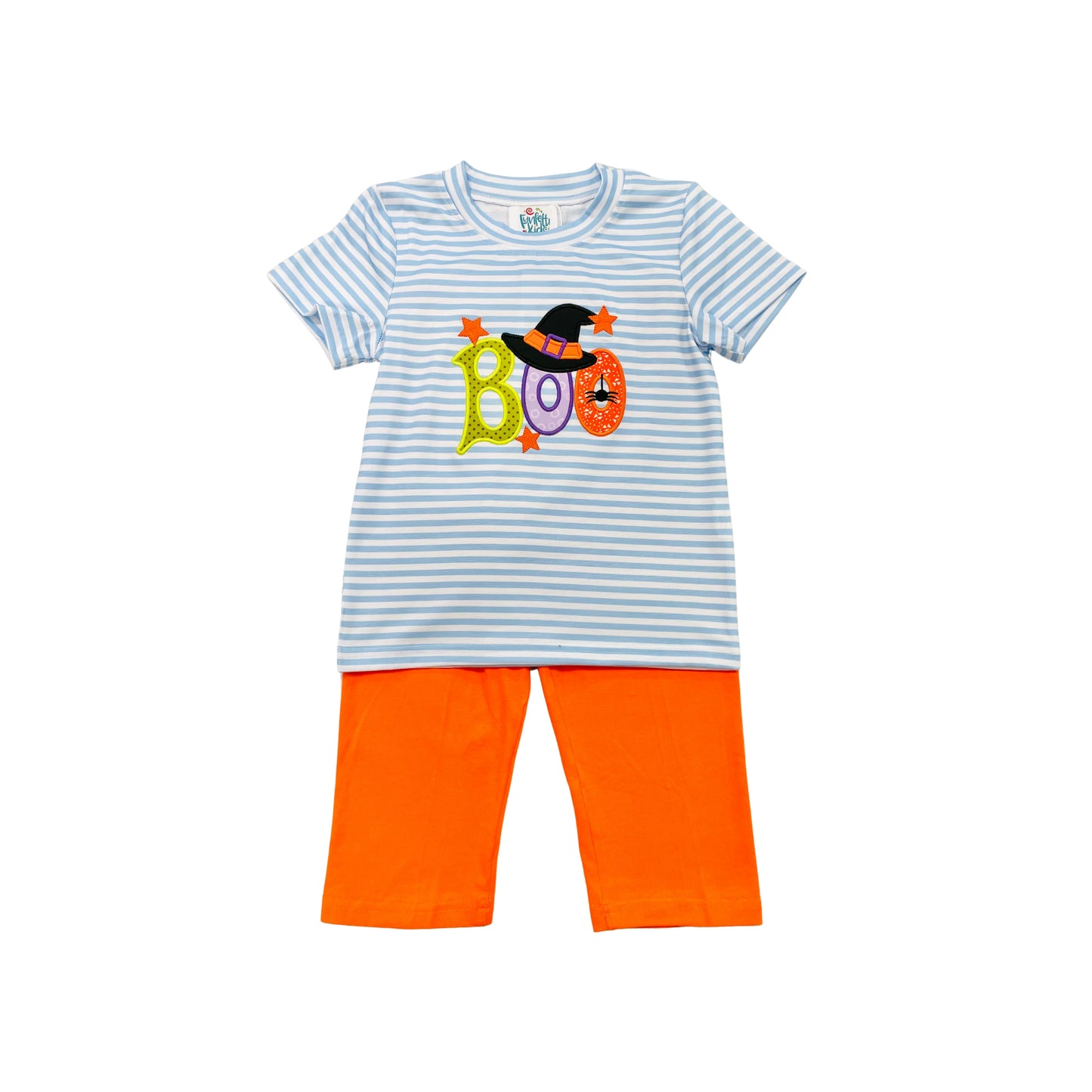 Funfetti Kids Boy "Boo" Applique Pant Set