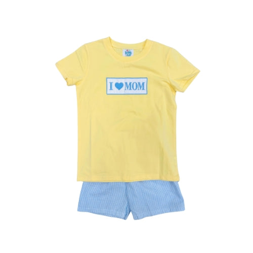 Funfetti Kids Boy I love Mom Short Set