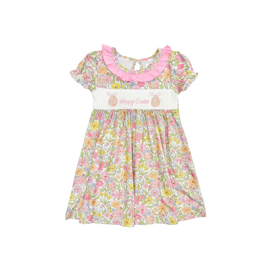 Funfetti Kids Girl Floral "Happy Easter" Dress