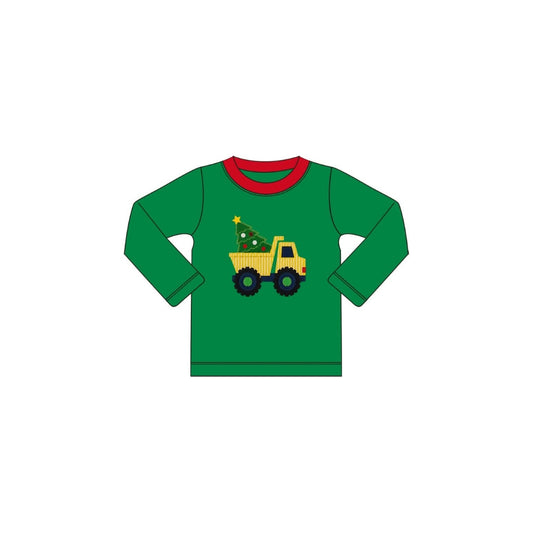 PRE ORDER - Funfetti Kids Christmas Dumptruck Applique Shirt