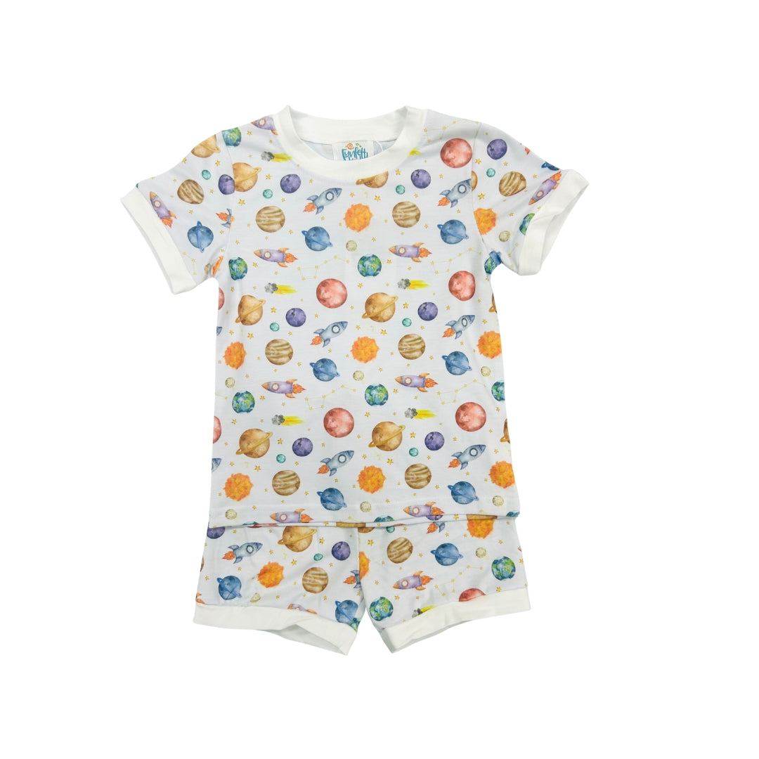 Funfetti Kids Solar System Lounge Short Set