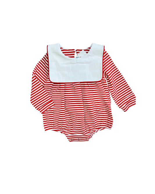 Funfetti Kids Red Knit Stripe Bubble