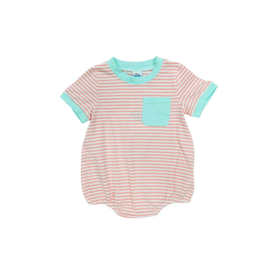 Funfetti Kids Coral/Mint Stripe Bubble