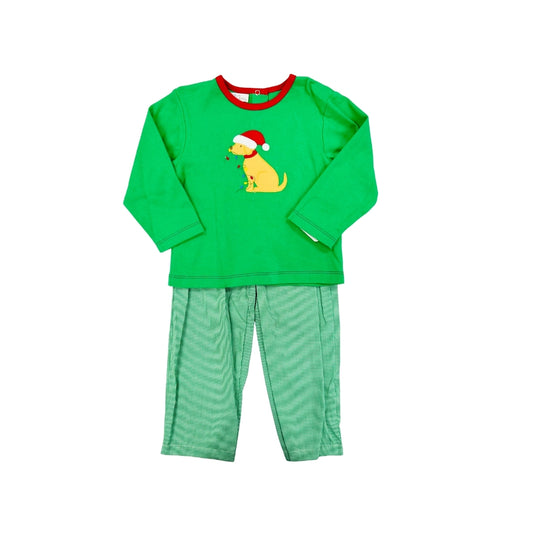 Petit Ami Christmas Lab Pant Set